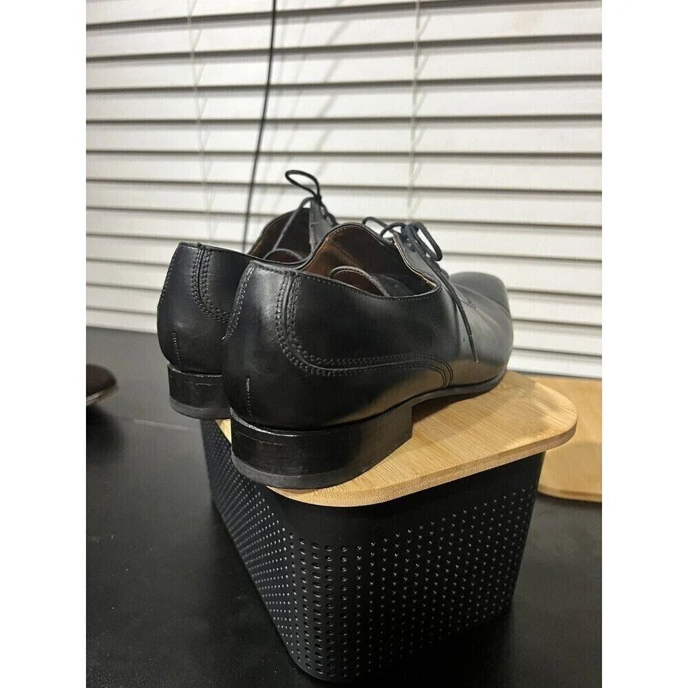 Finsbury Minister Mens Black Cap Toe Dress Shoes Size 7.5